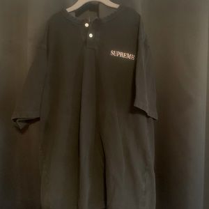 Black Supreme Quarter Button Up